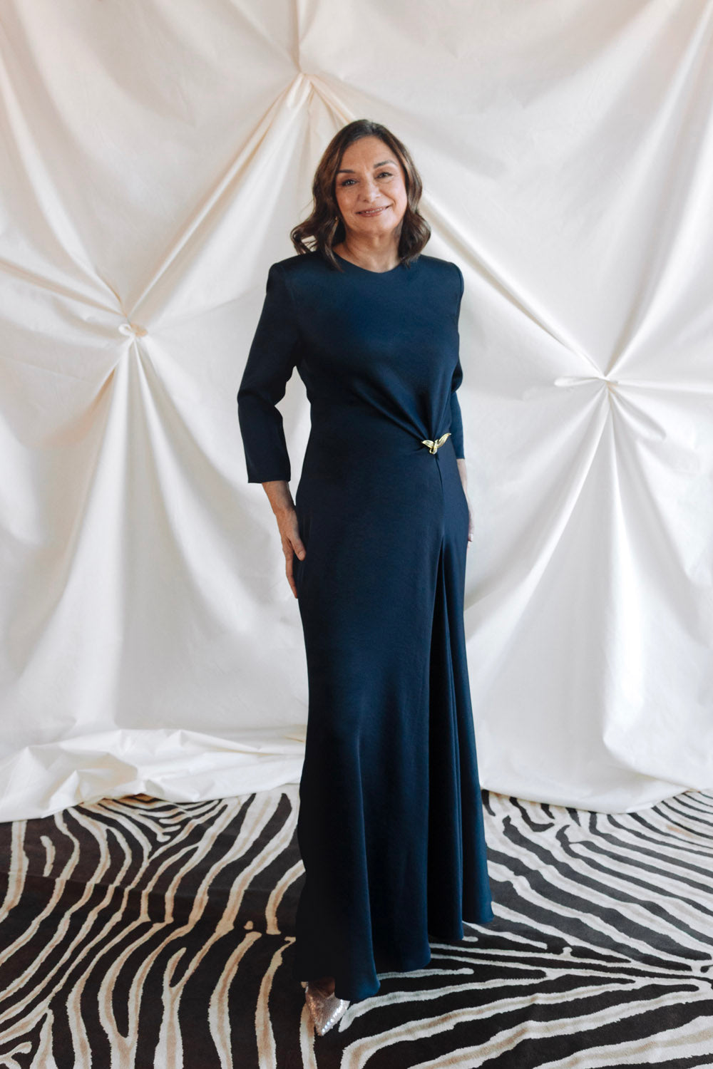 formal sapphire dress Royal Allure: Embrace your elegance in B&B Couture's stunning sapphire blue  gown, crafted with captivating off-the-shoulder sleeves and a sleek,  form-fitting silhouette. #hautecouture