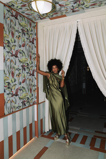 VESTIDO DIANA VERDE OLIVA - PREORDER