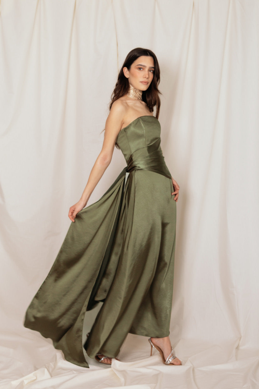 elena moore green manhattan dress GREEN MANHATTAN DRESS