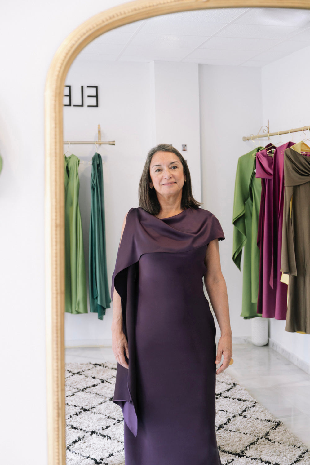 GRACE AUBERGINE DRESS