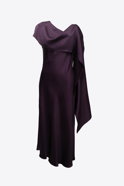 GRACE AUBERGINE DRESS - PREORDER