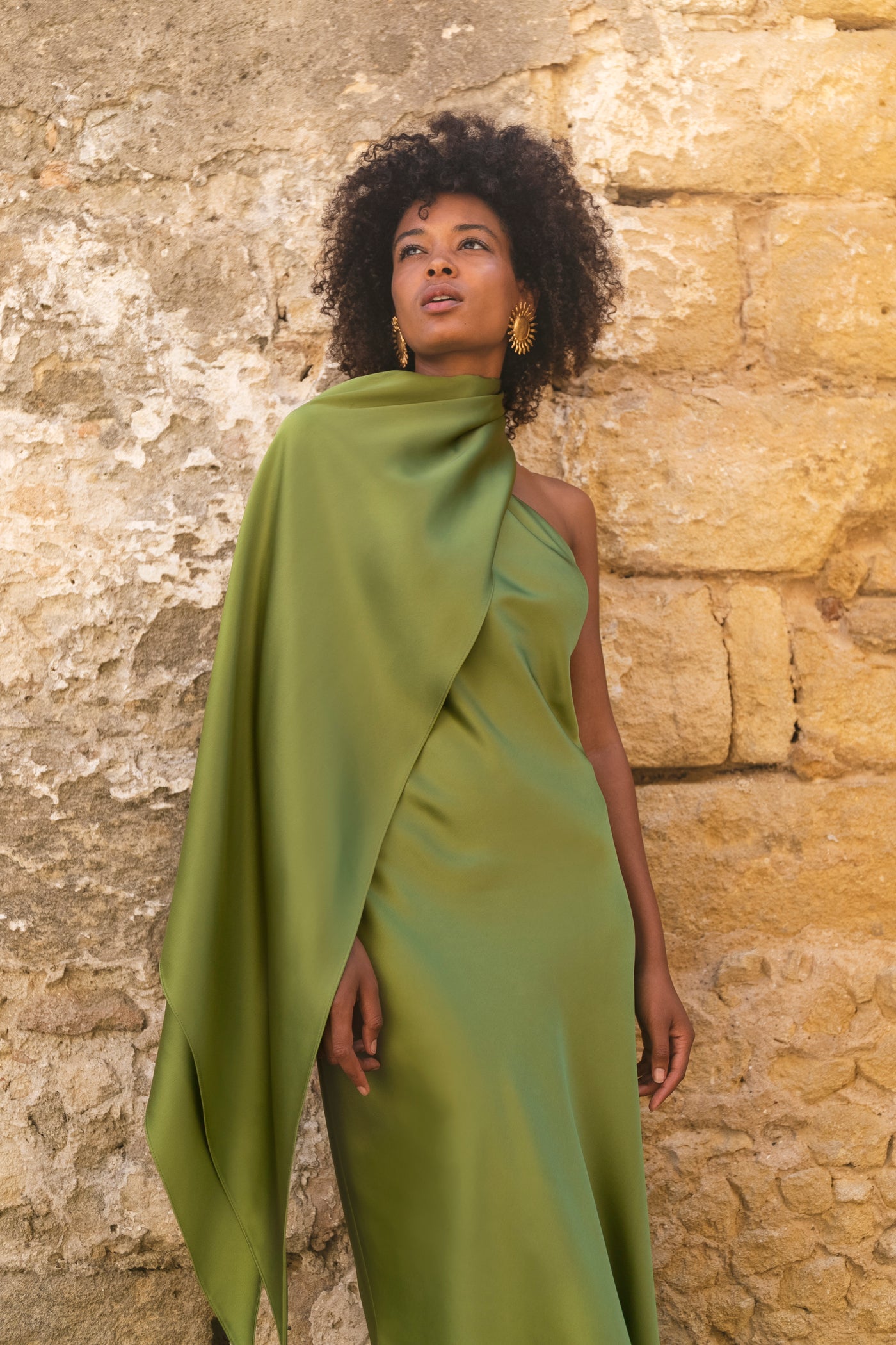 DIANA OLIVE GREEN DRESS - PREORDER