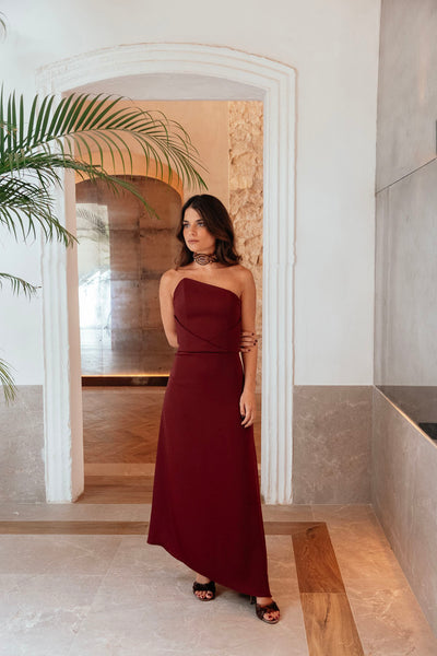 ROCÍO WINE DRESS - PREORDER