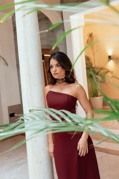 ROCÍO WINE DRESS - PREORDER