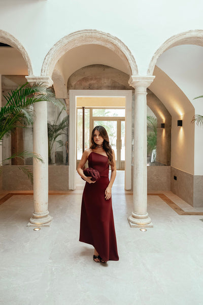 ROCÍO WINE DRESS - PREORDER