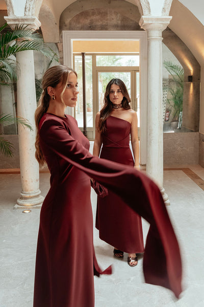 PENÉLOPE WINE DRESS - PREORDER