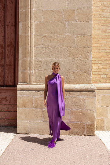 VESTIDO NEGRONI MIDI MORADO - PREORDER